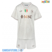 Camisa de time de futebol SSC Napoli Replicas 2º Equipamento Infantil 2025-26 Manga Curta (+ Calças curtas)